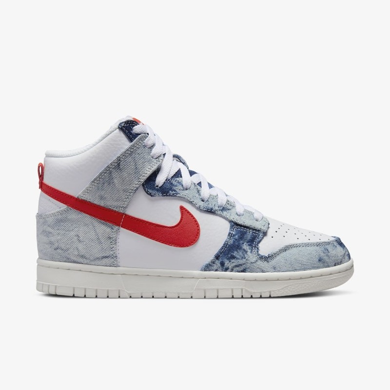 nike dunk high washed denim